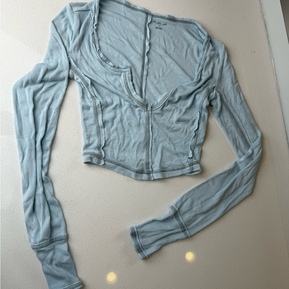 Urban Outfitters Light Blue Long Sleeve Tee
